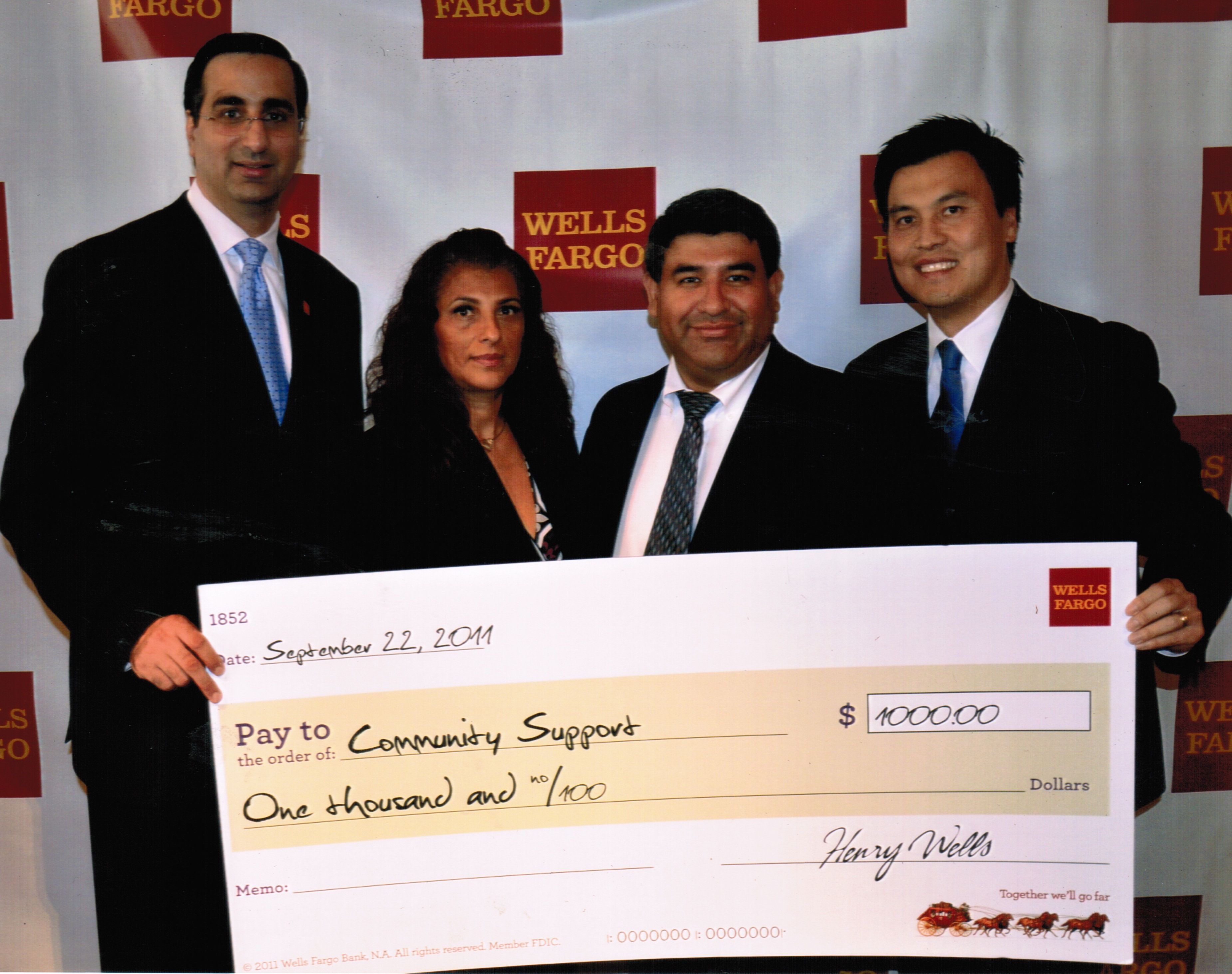 Wells Fargo Bank donates to SCDC
